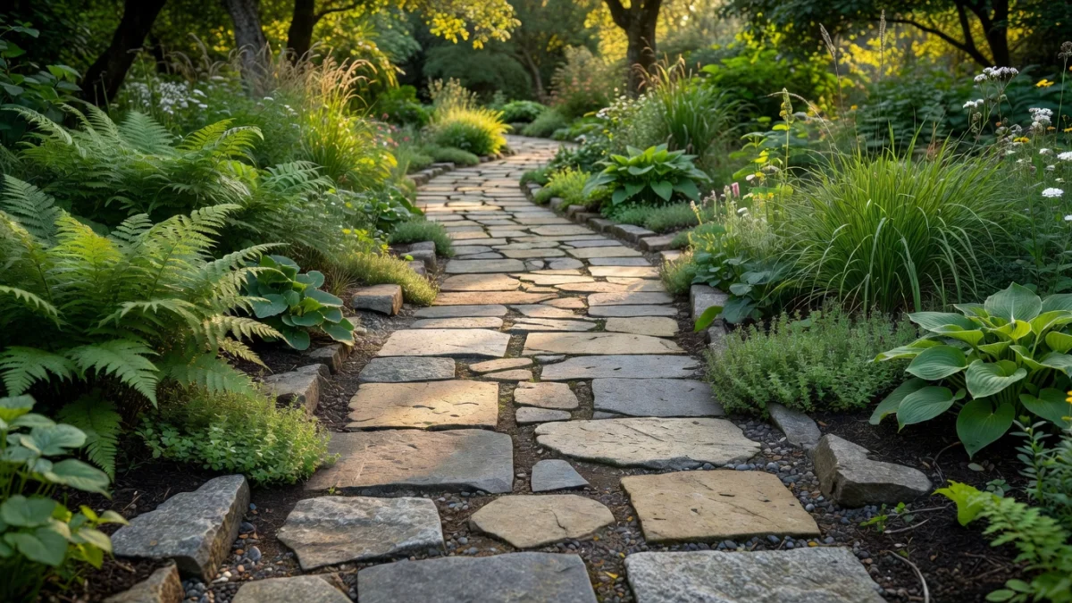 Allée de jardin en pierre naturelle : guide complet pour réussir votre aménagement