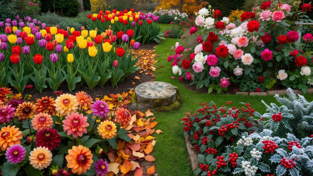 Jardins fleuris selon les quatre saisons : guide complet pour une floraison toute l'année