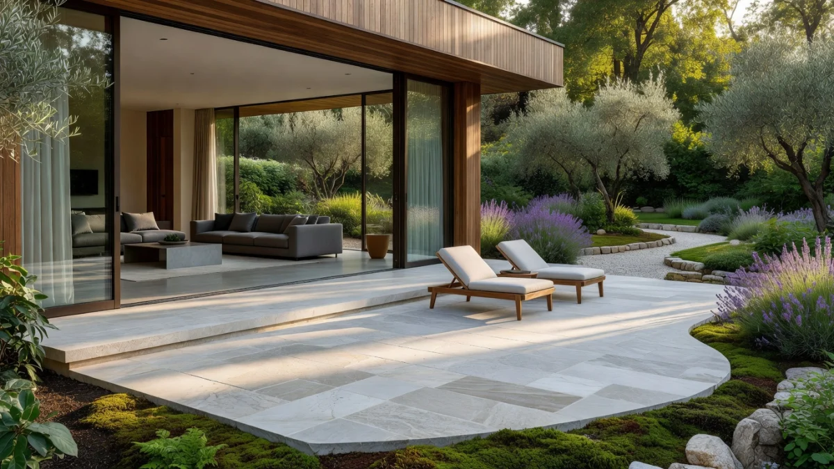 Liaison élégante entre terrasse, maison et jardin : créer un espace extérieur sans frontières