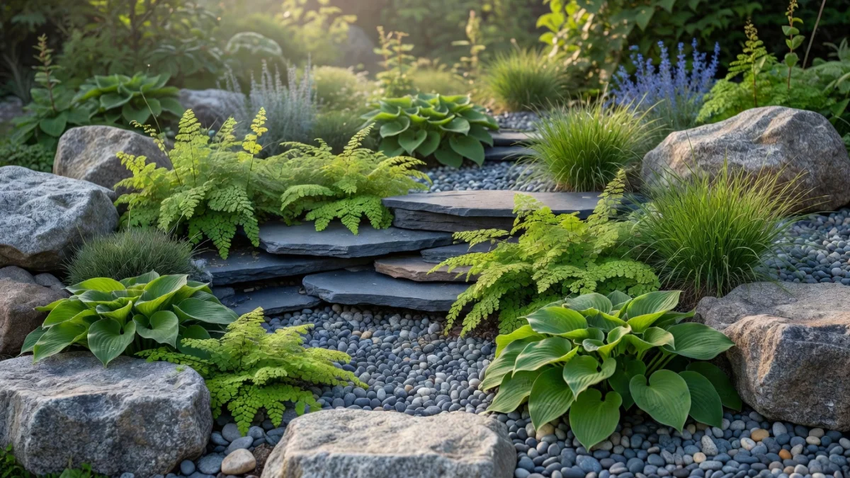 Massif décoratif avec pierre de jardin : guide complet pour un aménagement réussi